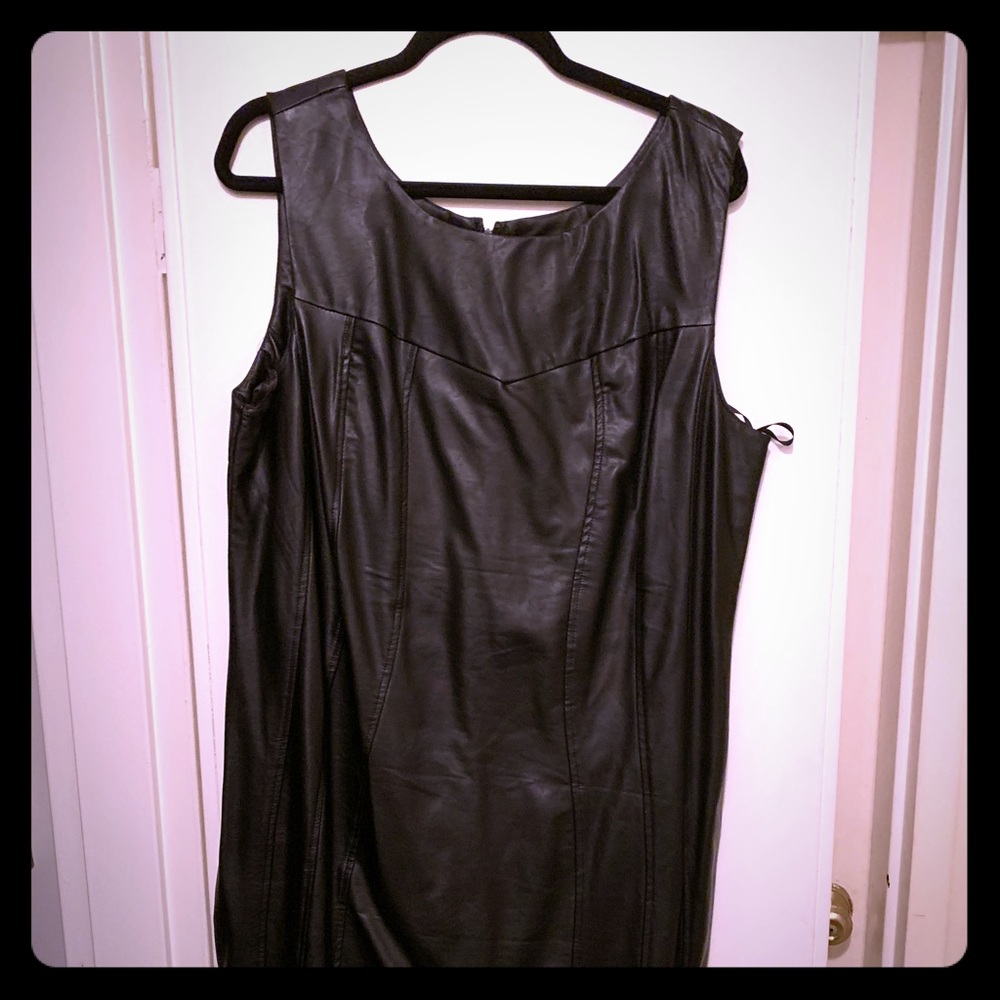 Black Leather evening dress